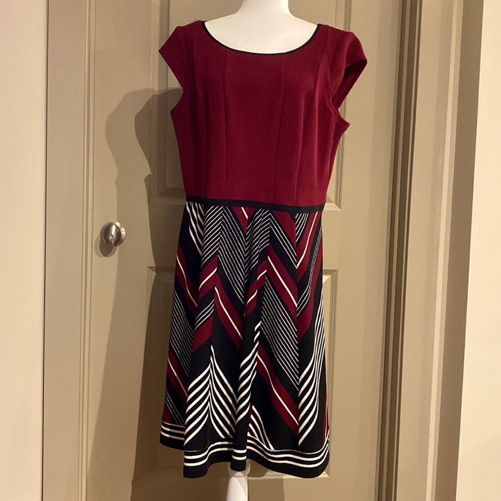 Maroon & Black dress